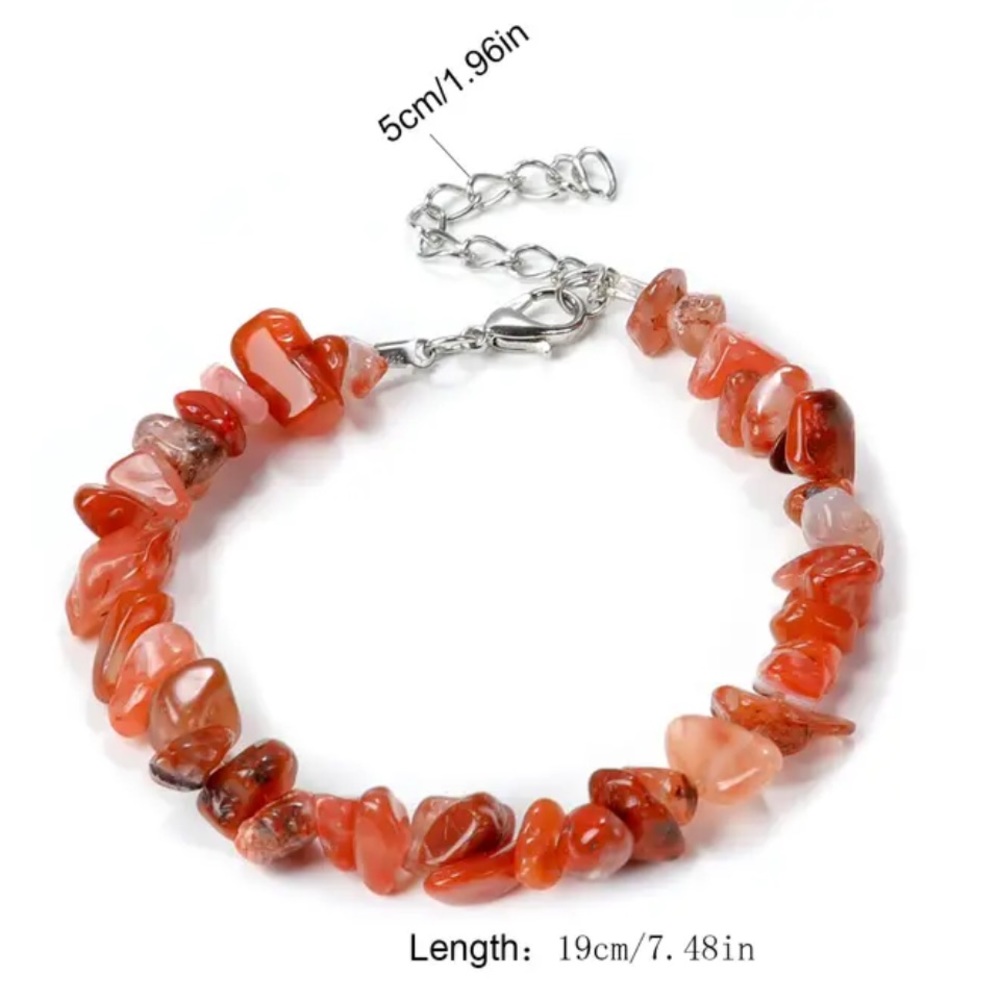 NEW Womens Tawny Crystal Natural Stone Bracelet
